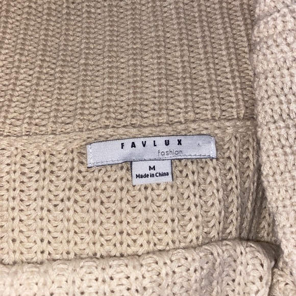 Favlux Tan Knit Off The Shoulder Sweater - Picture 8 of 9